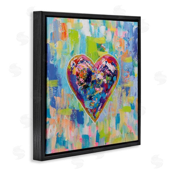 Stupell Industries Jeanette Vertentes | Contemporary Urban Style Heart Shape Wall Art