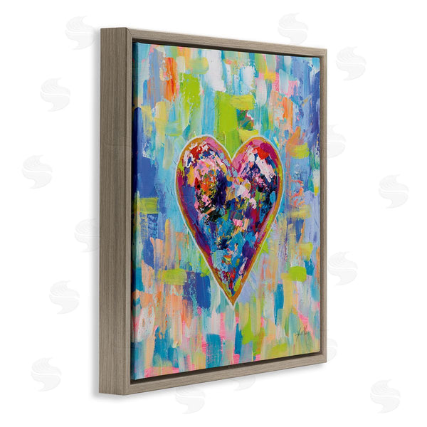 Stupell Industries Jeanette Vertentes | Contemporary Urban Style Heart Shape Wall Art