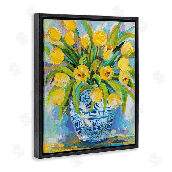 Stupell Industries Jeanette Vertentes | Expressive Yellow Tulips In Vase