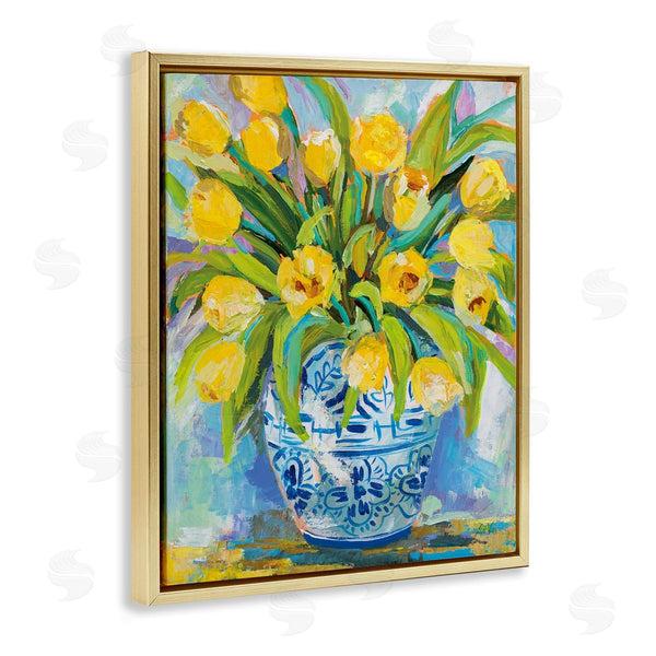 Stupell Industries Jeanette Vertentes | Expressive Yellow Tulips In Vase