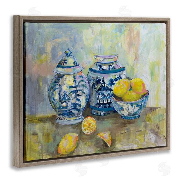 Stupell Industries Jeanette Vertentes | Lemons & Pottery Classical Painting Wall Art