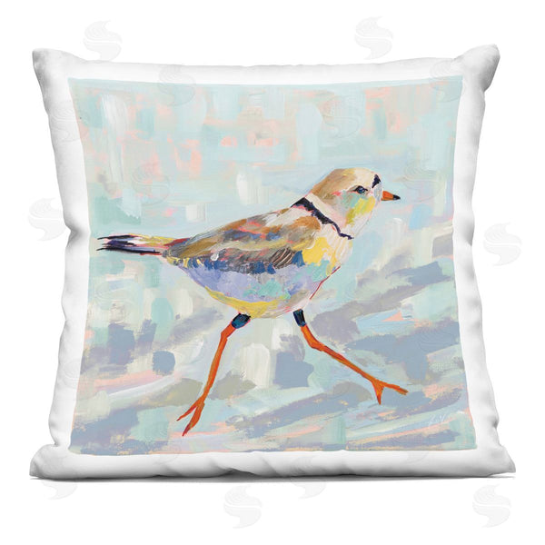 stupell industries Jeanette Vertentes | Little Bird & Blue Pattern Printed Throw Pillow