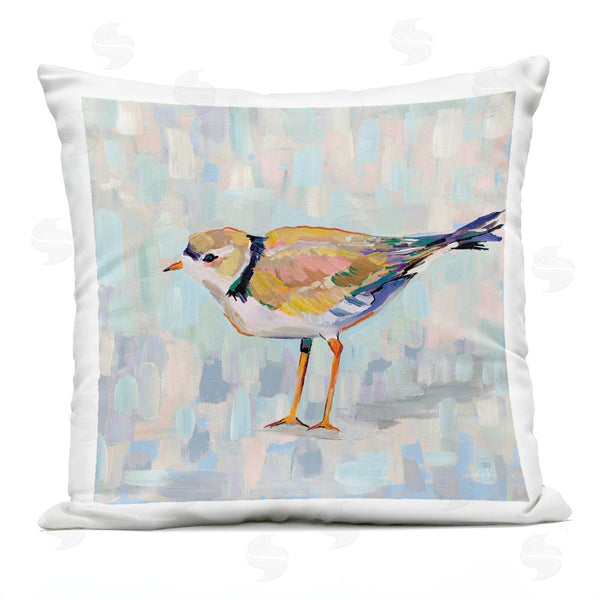 Stupell Industries Jeanette Vertentes | Little Bird Wildlife Soft Pastel Background Printed Throw Pillow