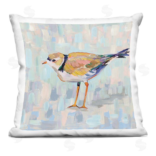 stupell industries Jeanette Vertentes | Little Bird Wildlife Soft Pastel Background Printed Throw Pillow