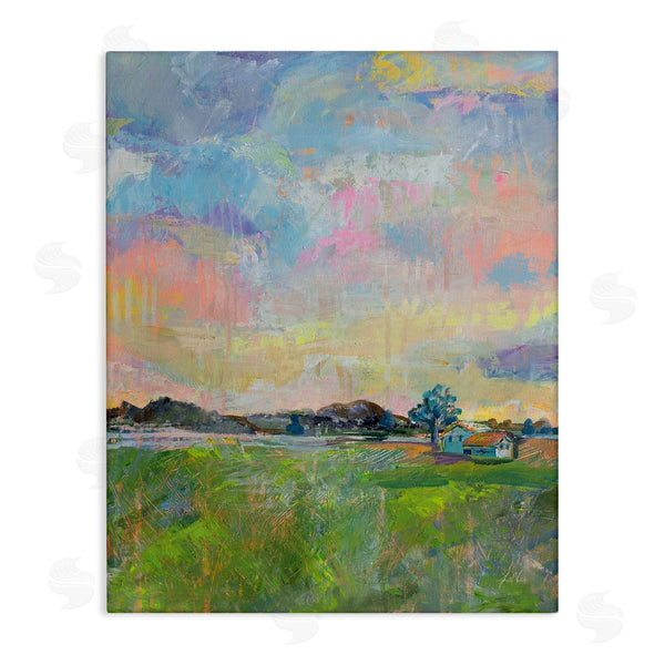 stupell industries Jeanette Vertentes | Meadow Sky with Field House