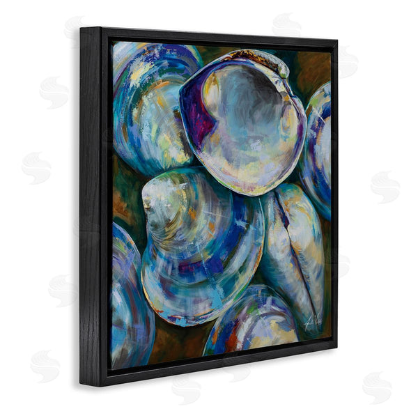 Stupell Industries Jeanette Vertentes | Modern Clam Shells Coastal Invertebrate Seashell Expressive Painting Wall Art