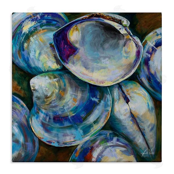 stupell industries Jeanette Vertentes | Modern Clam Shells Coastal Invertebrate Seashell Expressive Painting Wall Art