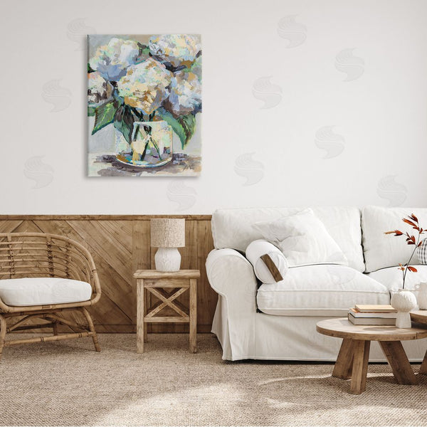 Stupell Industries Jeanette Vertentes | Modern Hydrangea Flower Bouquet Abstract Floral Painting Wall Art