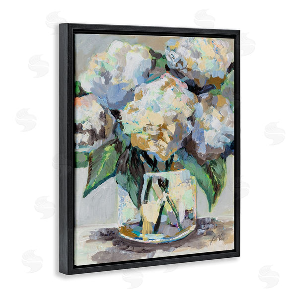 Stupell Industries Jeanette Vertentes | Modern Hydrangea Flower Bouquet Abstract Floral Painting Wall Art