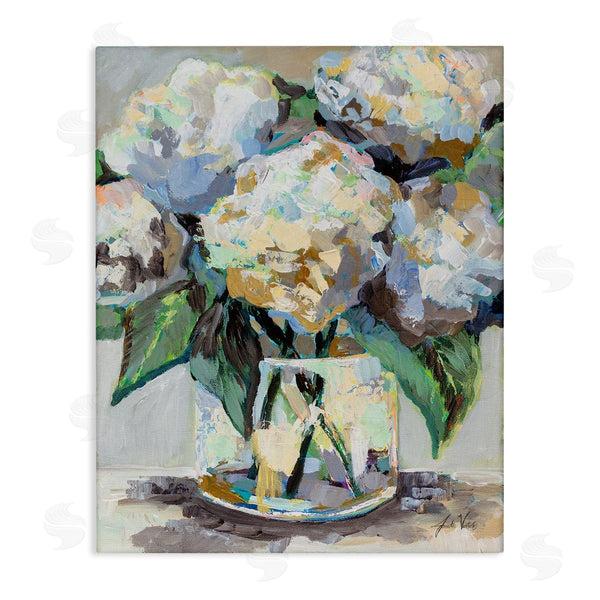 stupell industries Jeanette Vertentes | Modern Hydrangea Flower Bouquet Abstract Floral Painting Wall Art