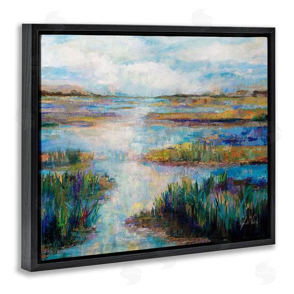 Stupell Industries Jeanette Vertentes | Modern River Scenery Wall Art