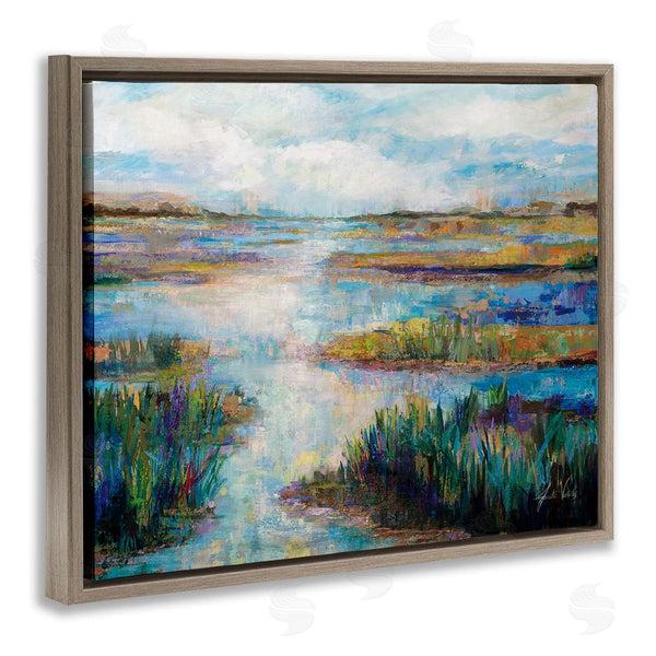 Stupell Industries Jeanette Vertentes | Modern River Scenery Wall Art