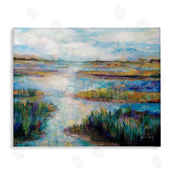 stupell industries Jeanette Vertentes | Modern River Scenery Wall Art