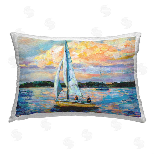 Stupell Industries Jeanette Vertentes | Modern Sailboat Sunrise