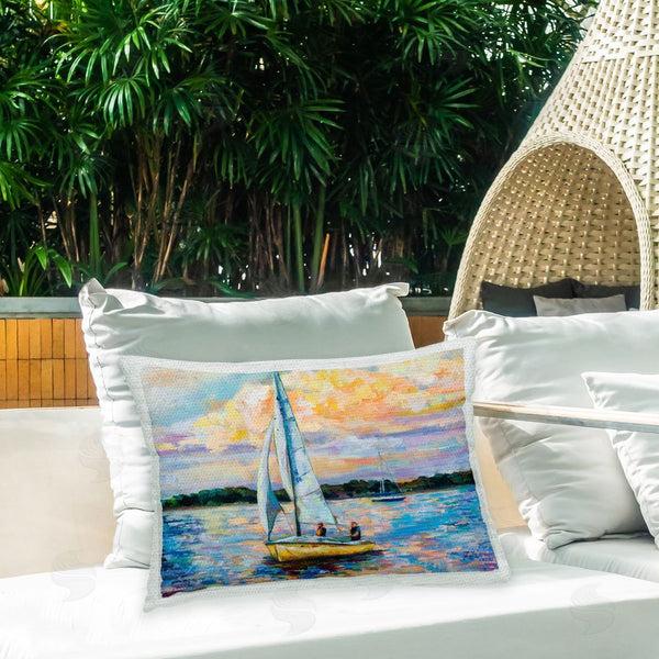 Stupell Industries Jeanette Vertentes | Modern Sailboat Sunrise