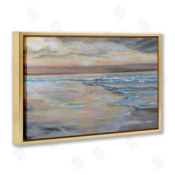 Stupell Industries Jeanette Vertentes | Morning Run Beach View