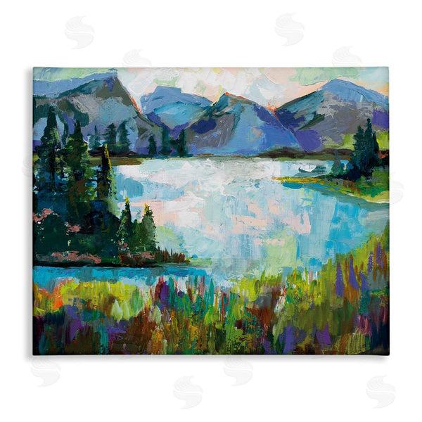 stupell industries Jeanette Vertentes | Mountains and Lake Pine Painting