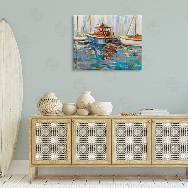 Stupell Industries Jeanette Vertentes | Old Fashioned Boat Harbor Wall Art