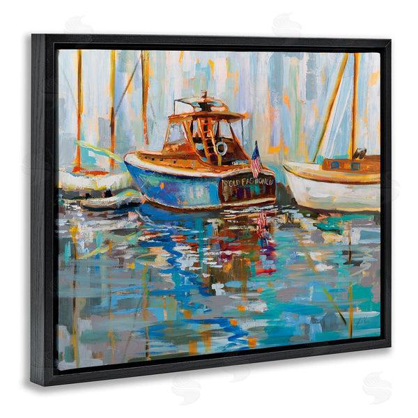 Stupell Industries Jeanette Vertentes | Old Fashioned Boat Harbor Wall Art