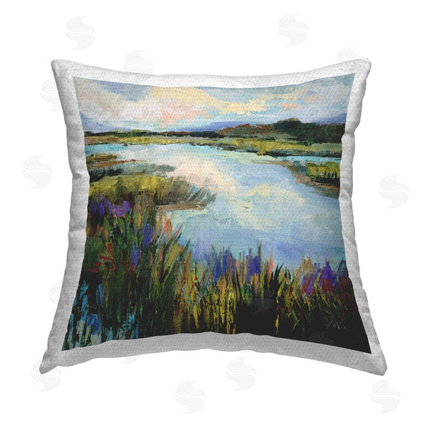 Stupell Industries Jeanette Vertentes | Rural Stream Nature Printed Throw Pillow