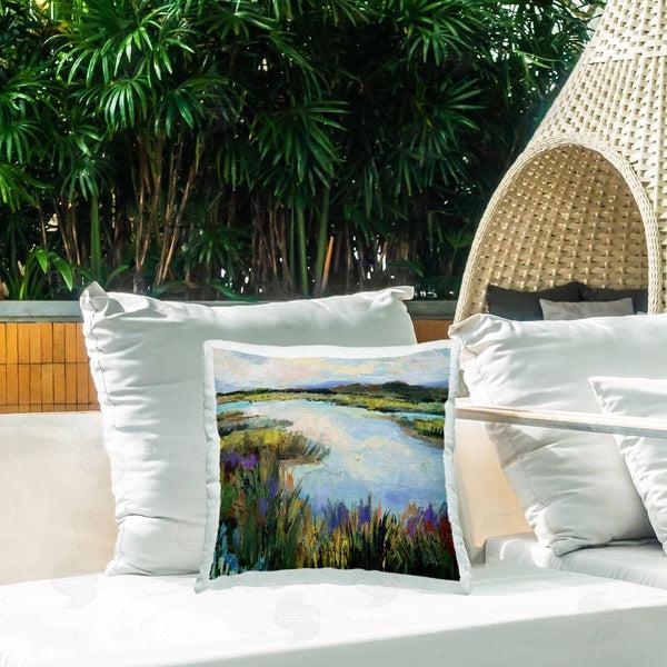 Stupell Industries Jeanette Vertentes | Rural Stream Nature Printed Throw Pillow