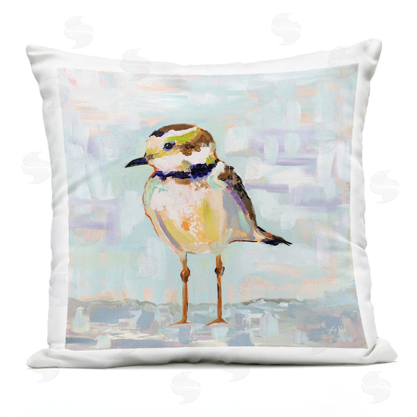 Stupell Industries Jeanette Vertentes | Small Bird Standing Pastel Wildlife Animal Printed Throw Pillow