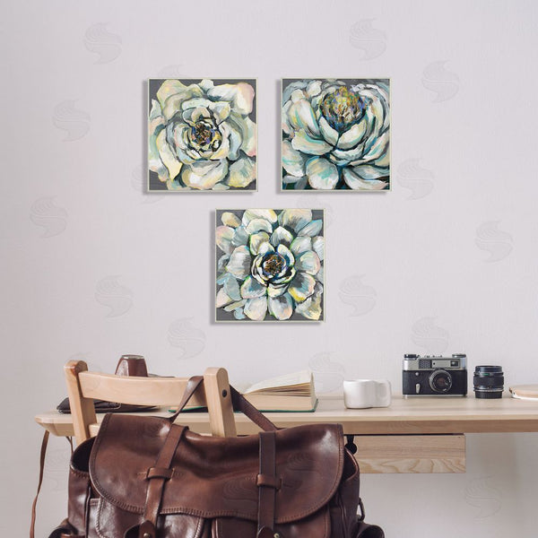 Stupell Industries Jeanette Vertentes | Succulent Blooms Green Yellow Paintings Wall Art