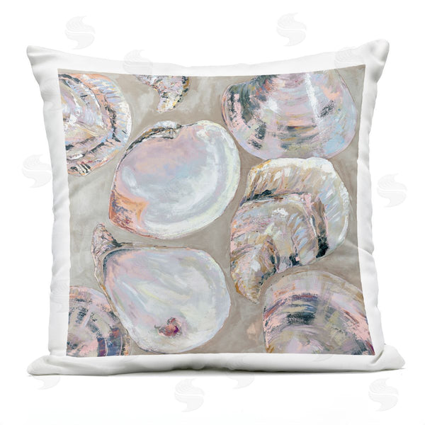 Stupell Industries Jeanette Vertentes | Summer Seashells In Subtle Pink Printed Throw Pillow