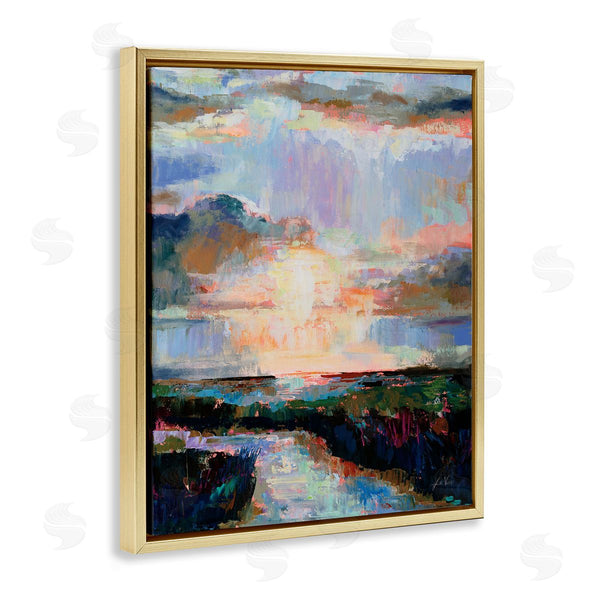 Stupell Industries Jeanette Vertentes | Sunlit Tide Abstract