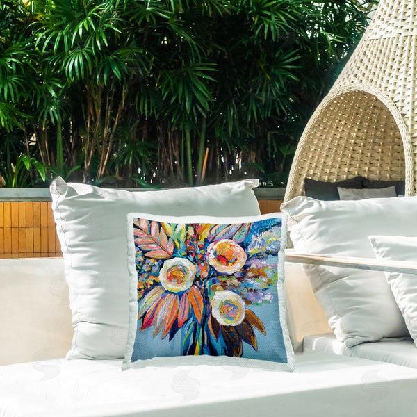 Stupell Industries Jeanette Vertentes | Wonderment Bold Bouquet Printed Throw Pillow