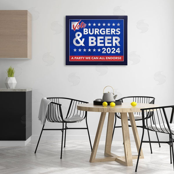 Stupell Industries Jedco Brands Inc. | Burgers & Beer Vote Wall Art