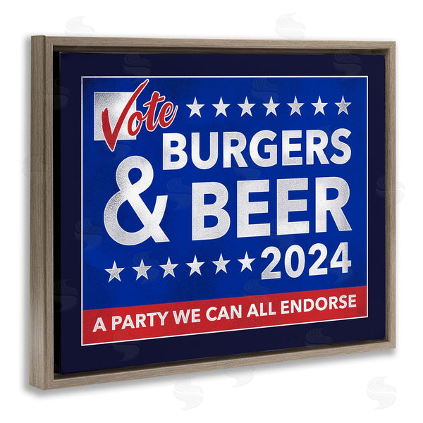 Stupell Industries Jedco Brands Inc. | Burgers & Beer Vote Wall Art