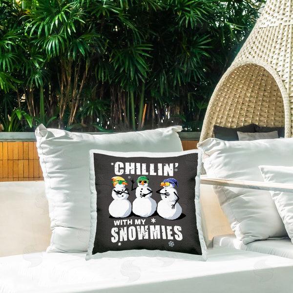 Stupell Industries Jedco Brands Inc. | Chillin' With Snowmies Snowmen Printed Throw Pillow