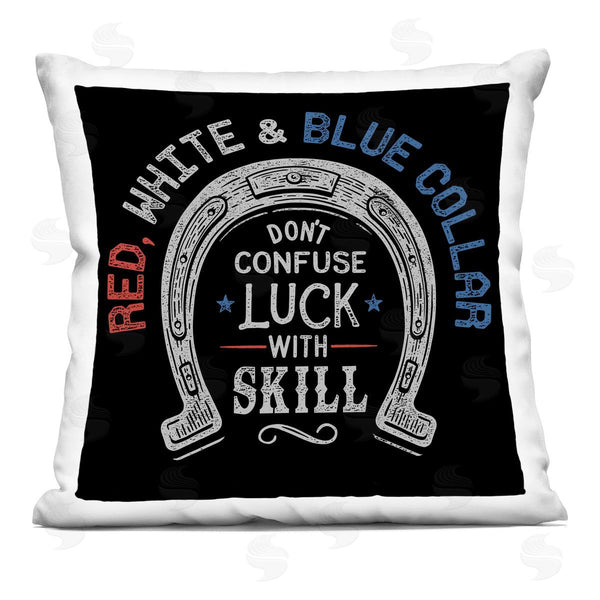 stupell industries Jedco Brands Inc. | Don't Confuse Luck with Skill Printed Throw Pillow