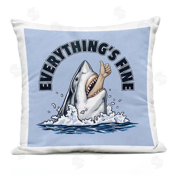 Stupell Industries Jedco Brands Inc. | Everything's Fine Shark Bite Printed Throw Pillow