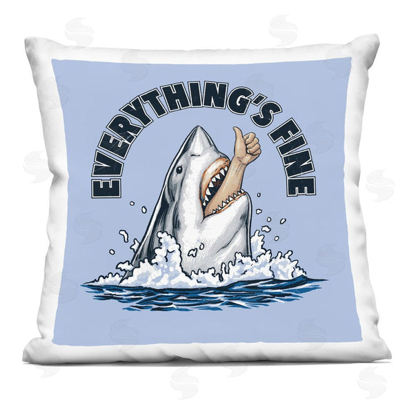 stupell industries Jedco Brands Inc. | Everything's Fine Shark Bite Printed Throw Pillow
