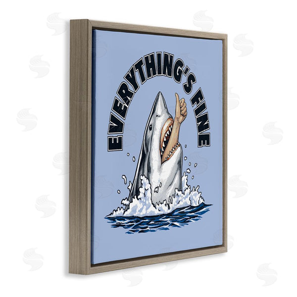 Stupell Industries Jedco Brands Inc. | Everything's Fine Shark Bite Wall Art