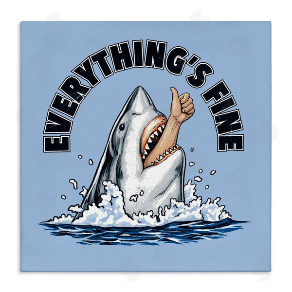 stupell industries Jedco Brands Inc. | Everything's Fine Shark Bite Wall Art