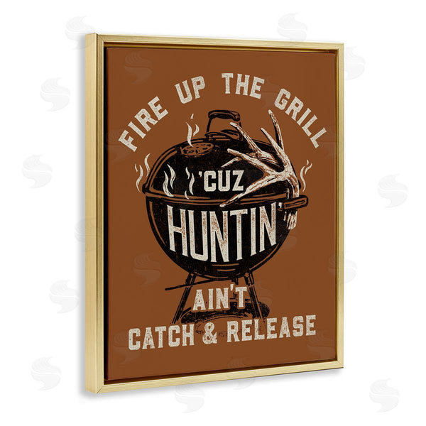 Stupell Industries Jedco Brands Inc. | Fire Up Grill Funny Hunting