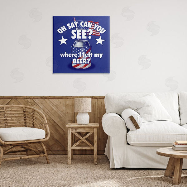 Stupell Industries Jedco Brands Inc. | Funny Patriotic Beer Wall Art