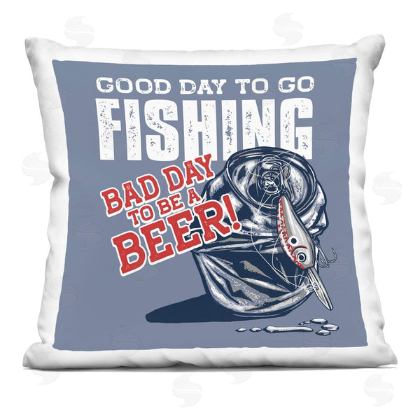 stupell industries Jedco Brands Inc. | Good Day For Fishing & Beer Printed Throw Pillow