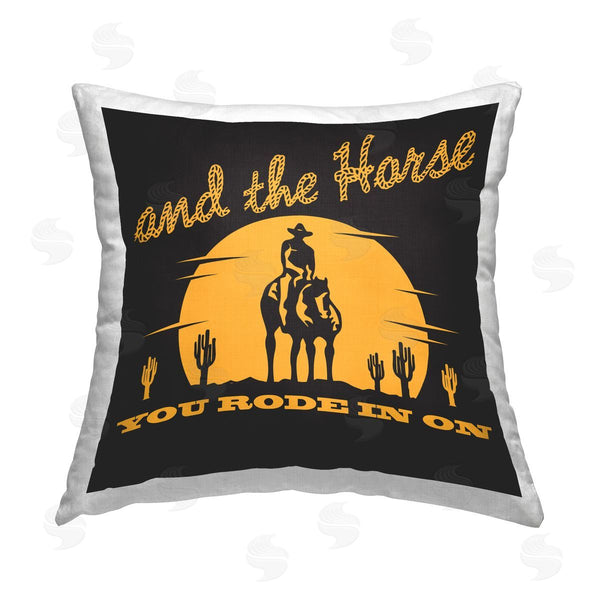 stupell industries Jedco Brands Inc. | Horse You Rode In On Printed Throw Pillow