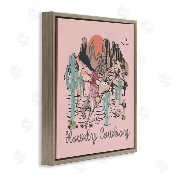 Stupell Industries Jedco Brands Inc. | Howdy Cowboy Pink Canyon