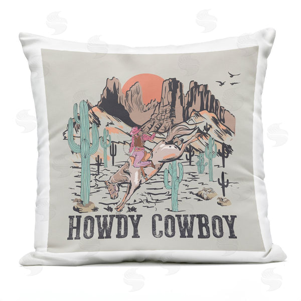 Stupell Industries Jedco Brands Inc. | Howdy Cowboy Vintage View Printed Throw Pillow