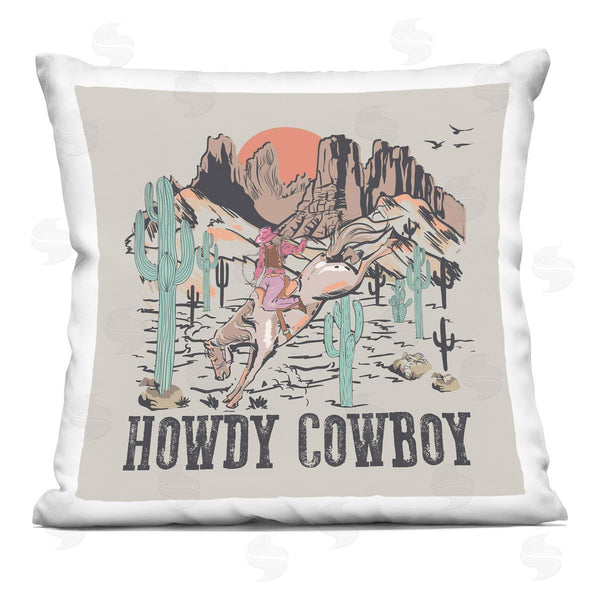 stupell industries Jedco Brands Inc. | Howdy Cowboy Vintage View Printed Throw Pillow