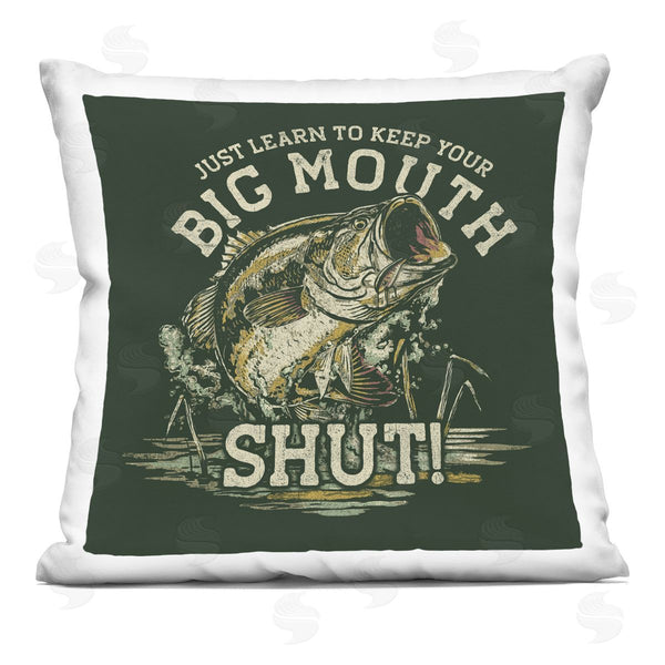 stupell industries Jedco Brands Inc. | Keep Big Mouth Shut Printed Throw Pillow