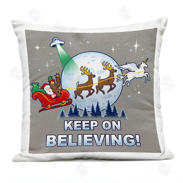 Stupell Industries Jedco Brands Inc. | Keep On Believing Holiday Printed Throw Pillow