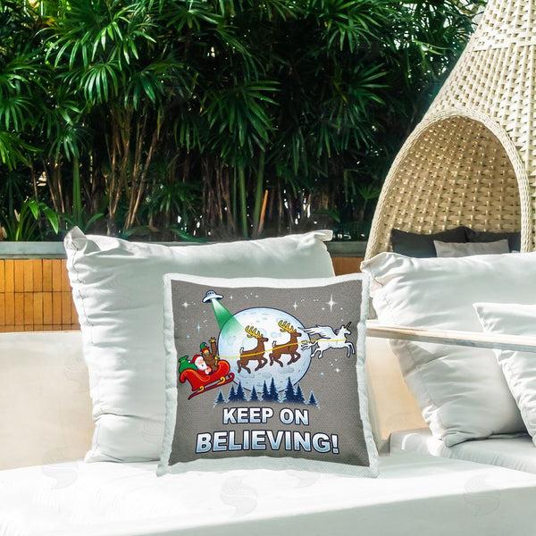 Stupell Industries Jedco Brands Inc. | Keep On Believing Holiday Printed Throw Pillow