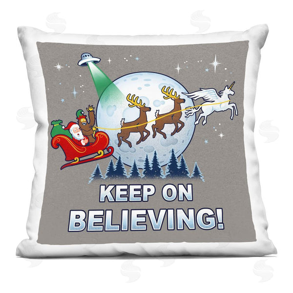 stupell industries Jedco Brands Inc. | Keep on Believing Holiday Printed Throw Pillow