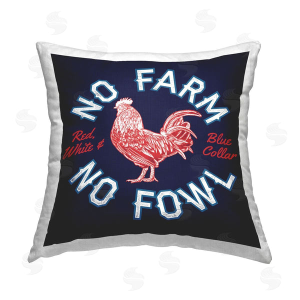 stupell industries Jedco Brands Inc. | No Farm or Fowl Printed Throw Pillow